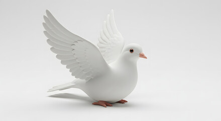 Fototapeta premium Flying Dove for Peace Day 