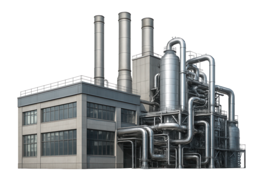 Industrial plant with factory.