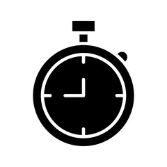 Fast response time clock vector symbol. quick, rush or faster work service icon. rapid delivery symbol.
