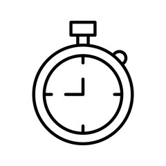 Fast response time clock vector symbol. quick, rush or faster work service icon. rapid delivery symbol.
