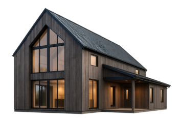 Contemporary barn-style homes with modern architectural design.