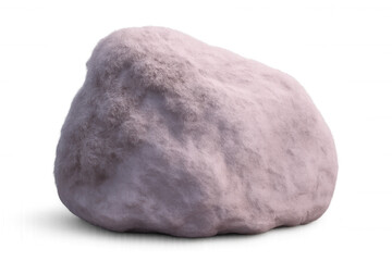 Obraz premium Pink furry rock isolated against a transparent background, offering a unique element for surreal and fantasy-themed projects