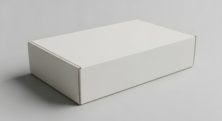 Naklejka premium Blank White Cardboard Box Mockup - Perfect for Packaging Design