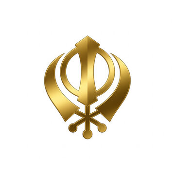 Khalsa Khanda Sikh symbol isolated on white background