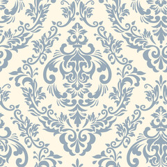 Obraz premium Damask modern seamless pattern element. Vintage classical old fashioned damask ornament, seamless texture for wallpapers, textile.