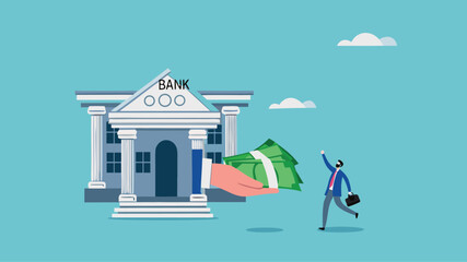 business loan, Bank offer money loans for business capital with an agreement, restore business financial stability using bank loans, business owner receives capital loan from the bank
