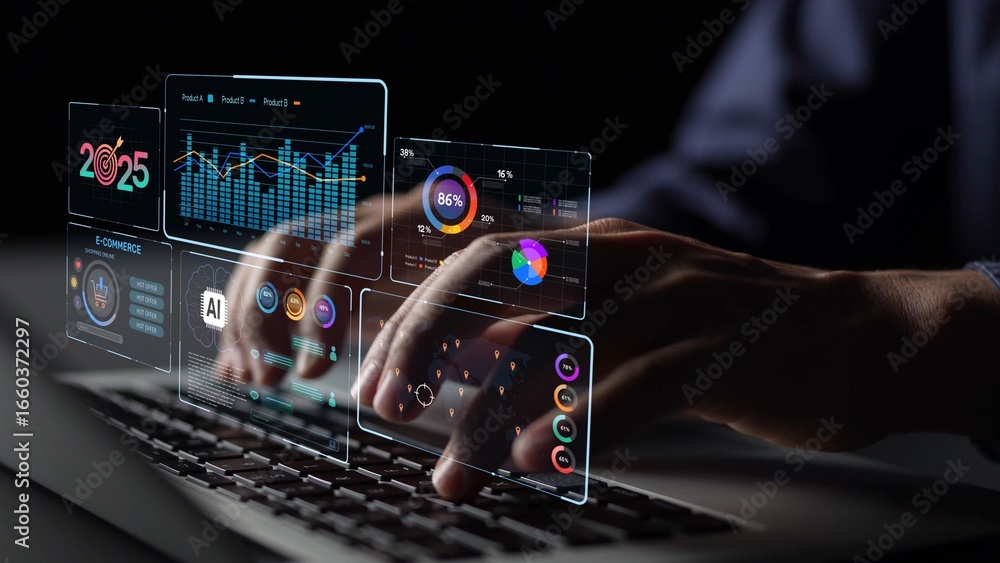 Poster data analytics and big data strategy for real-time analytics, predictive data modeling, business int