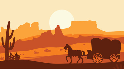 pioneer day background vector illustration suitable for pioneer day event in united states with landscape style and arizona view
