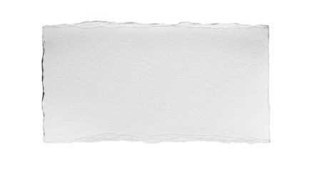 Torn white paper sheet isolated on transparent background