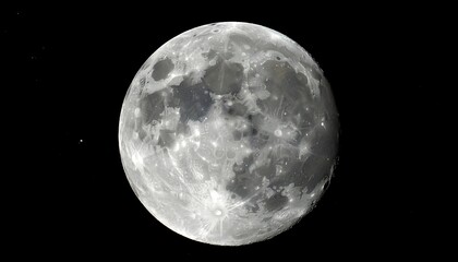 Obraz premium A detailed, full-frame view of the moon, showcasing its textured surface against a dark backdrop.