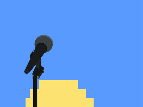 Public Speaking Microphone and Podium