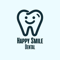 Happy Smile Dental Logo – Minimal Tooth Outline