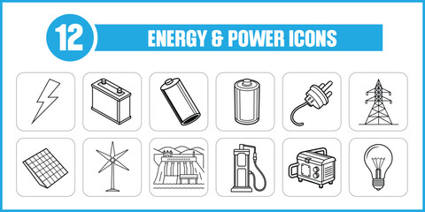 Energy And Power Icons