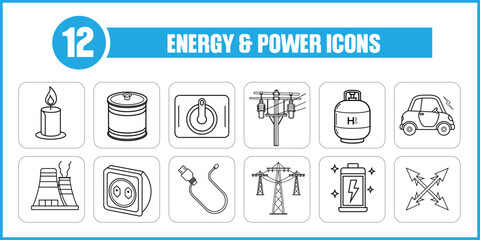 Energy And Power Icons