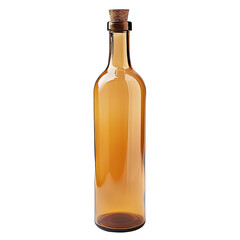 Amber glass bottle with cork top