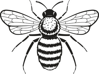 Bee, wasp isolated on a white background, bee, bumblebee