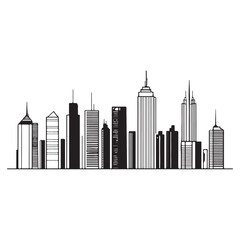 City skyline graphic illustration