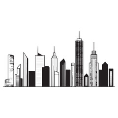 City skyline graphic illustration