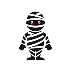 Halloween mummy silhouette for spooky decorations and designs