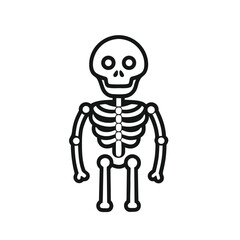 Halloween skeleton bones outline design for spooky celebrations
