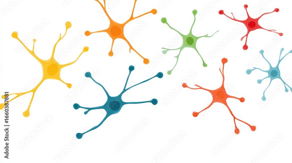 Aufkleber abstract representation of personalized learning concepts with colorful shapes and designs