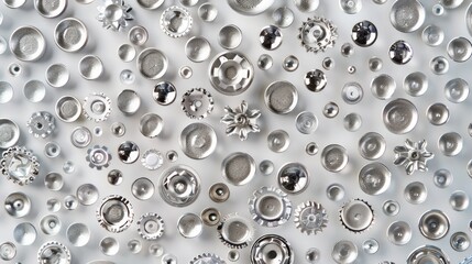 Silver decorative circular shapes pattern