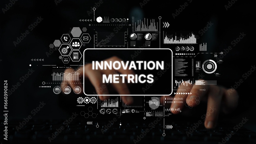 Aufkleber innovative metrics for data analysis and performance monitoring in business growth and technological