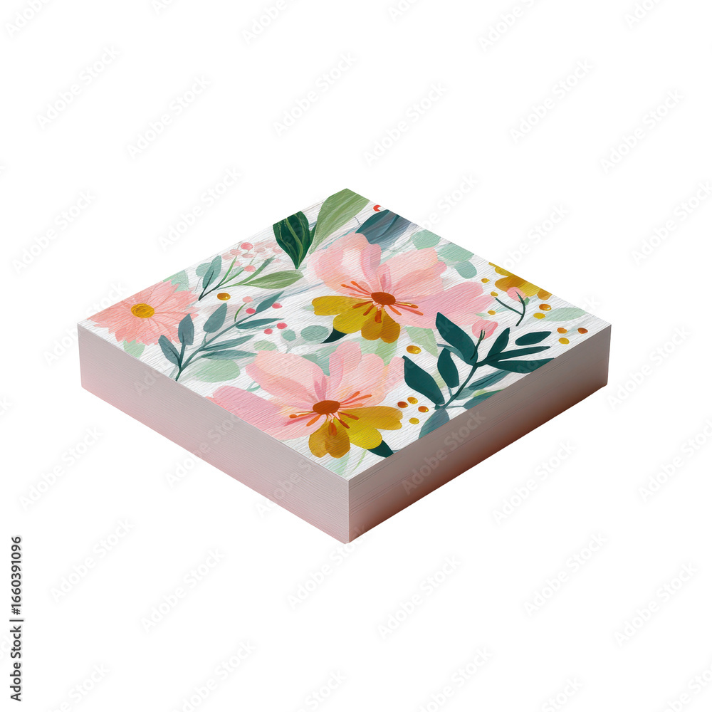 Poster personalized event notepad isoleted on transparent background .