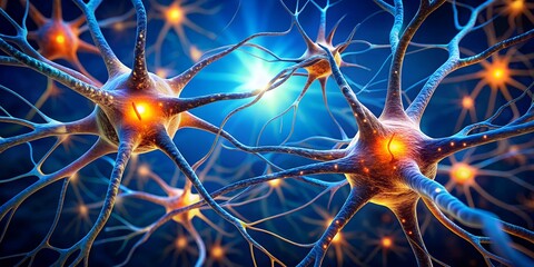 A closeup view of interconnected neurons, highlighting the complexity of the brain