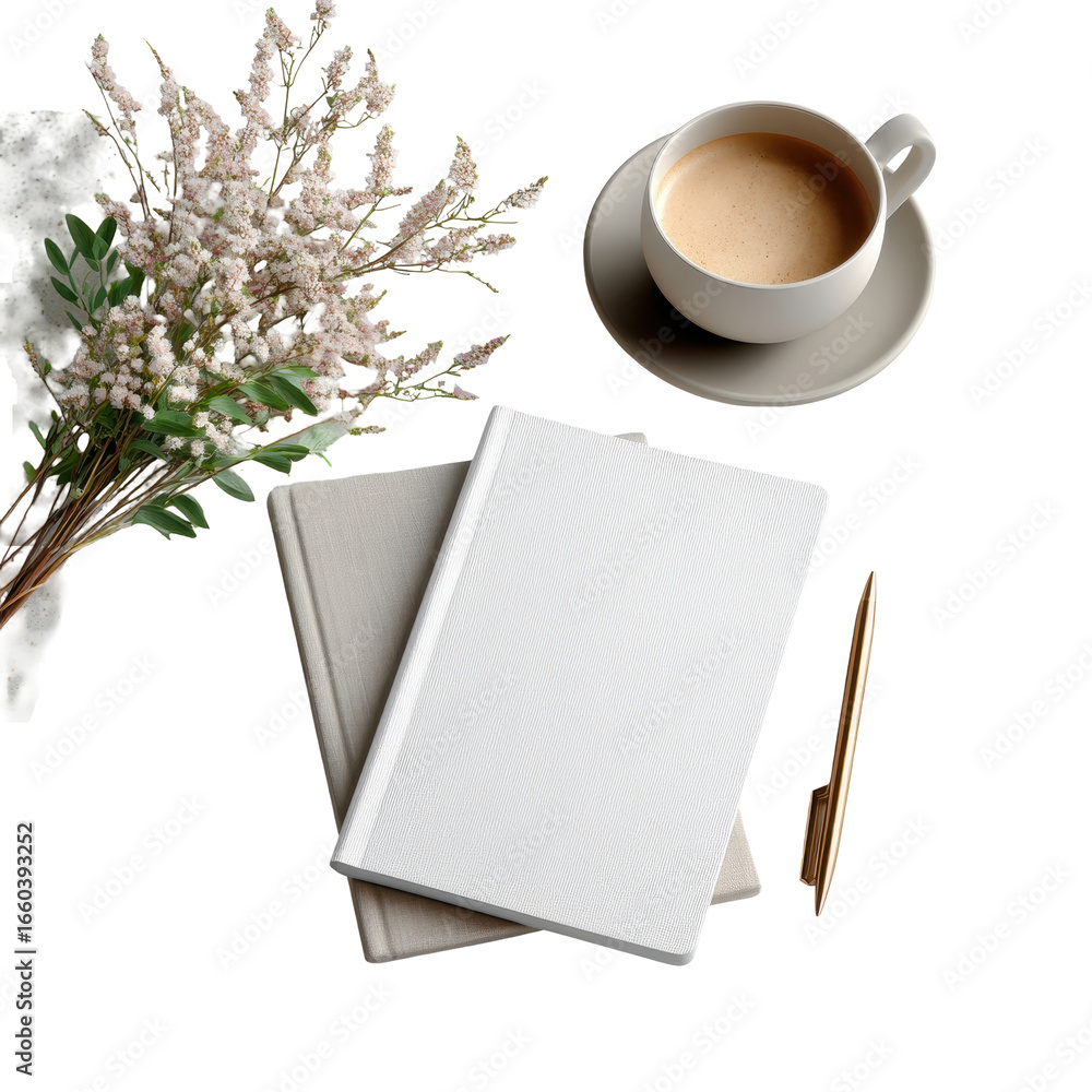 Poster personalized event notepad isoleted on transparent background .