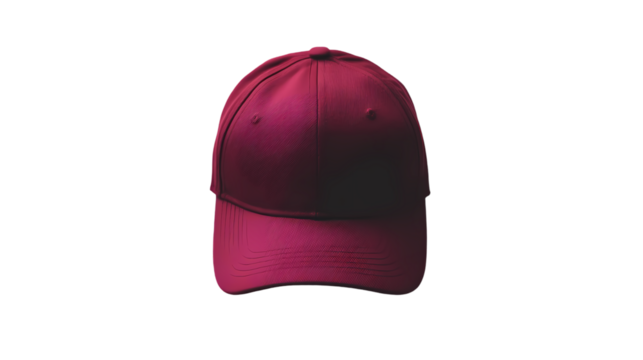 Maroon baseball cap Isolated transparent on white background