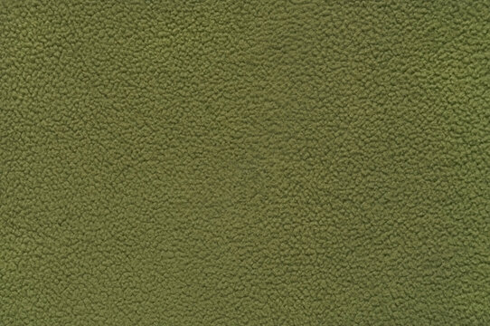 Natural Olive Green 100% Polyester Fiberpile Extended Cold Weather Clothing System ECWCS Shirt Textured Macro Closeup, Large Detailed Horizontal Polar Fleece Liner Pattern, US Army Light Suit Swatch