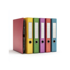 Colorful Office Ring Binders, Organized Filing System, Document Storage