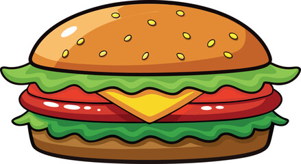 hamburger on a white background