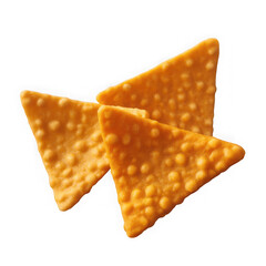 Three Round Doritos Snacks on White Background.
