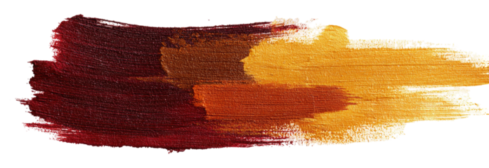 Abstract brushstroke of warm, blended colors