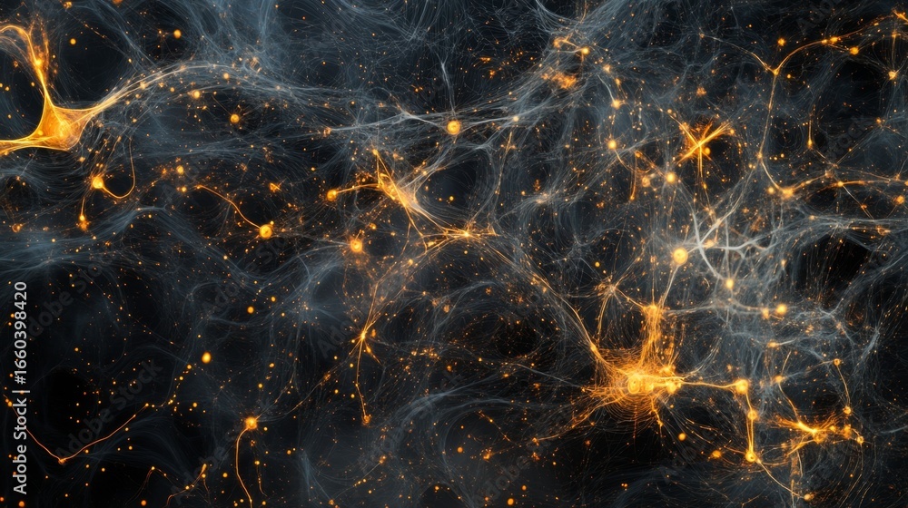 Poster visualizing a futuristic machine learning algorithm in a digital environment insights into neural ne