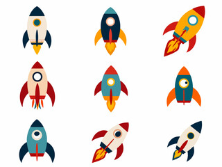 space rocket vector illustration