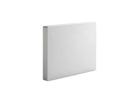 3d illustration of a plain white rectangular box isolated on a transparent background, representing a clean and minimalist design element for various commercial and advertising purposes
