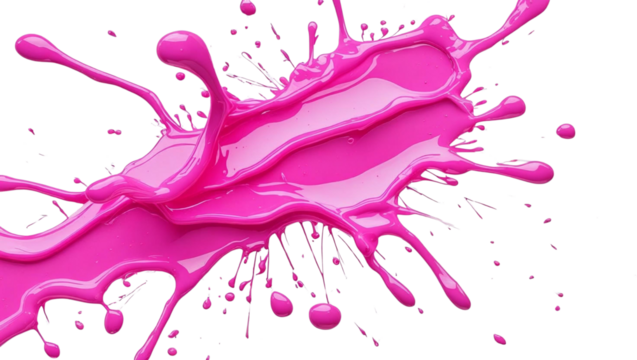 Vibrant Neon Pink Watercolor Paint Splatter
 - Powered by Adobe