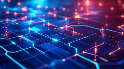 Exploring dynamic high-tech cyberspace abstract visuals in a digital environment from a futuristic perspective