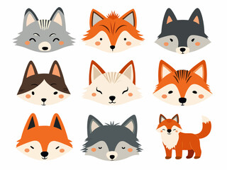 Hand Drawn Forest Animals Clipart for Kids Decor and Prints