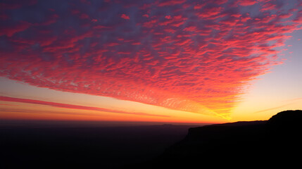 Sunset Horizon Edge Lighting on the horizon creating a sharp bri