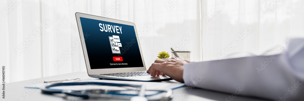 Poster online survey form for brisk digital information collection on the internet network
