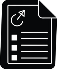 Business Plan Document silhouette vector art illustration