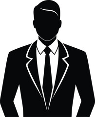 Businessman silhouette vector art illustration