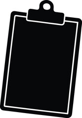 Clipboard silhouette vector art illustration