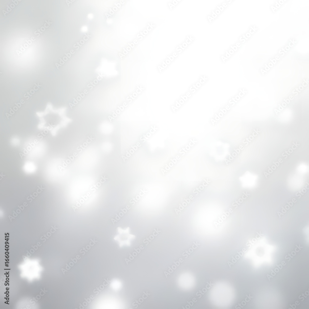 Poster soft focus abstract background with gentle white bokeh lights and subtle geometric shapes creating a