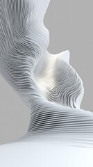 Abstract white architectural form