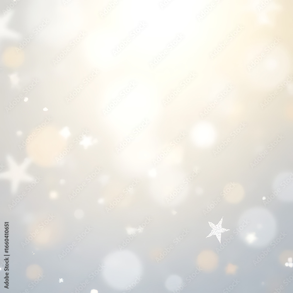 Poster soft focus background with shimmering bokeh lights and subtle star shapes in a gentle gradient of pa